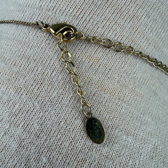 LC silver Tone & Gold Tone Station Chain Necklace 18.5" - Picture 6 of 7